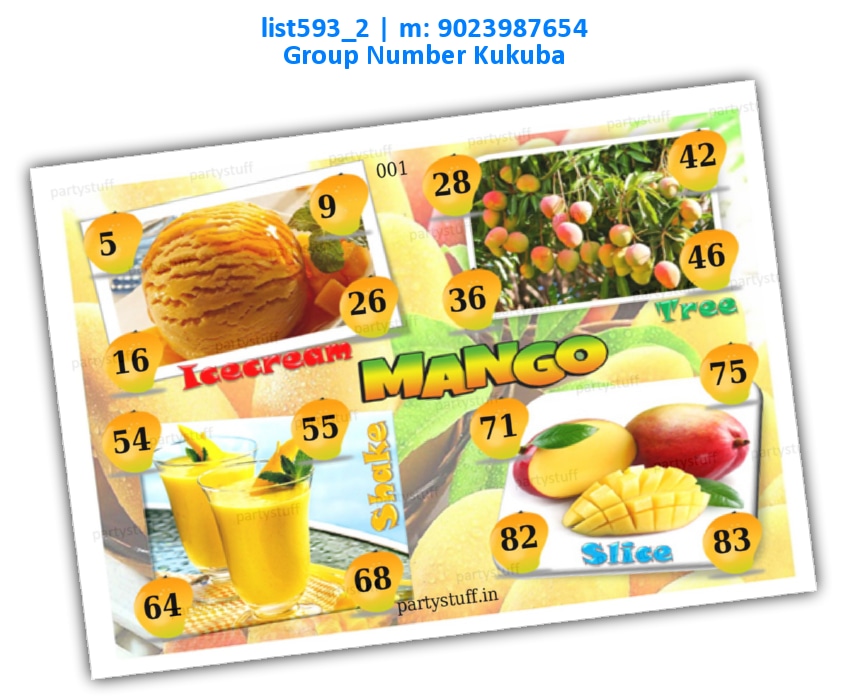 Mango kukuba 1 | PDF list593_2 PDF Tambola Housie