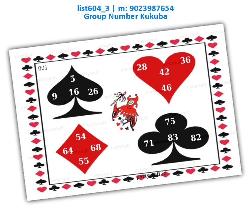 Playing Cards kukuba 3 | PDF list604_3 PDF Tambola Housie