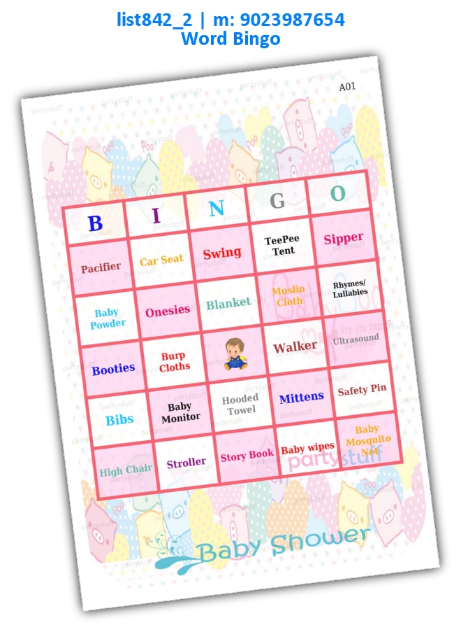 Baby Shower Name Bingo list842_2 PDF Tambola Housie