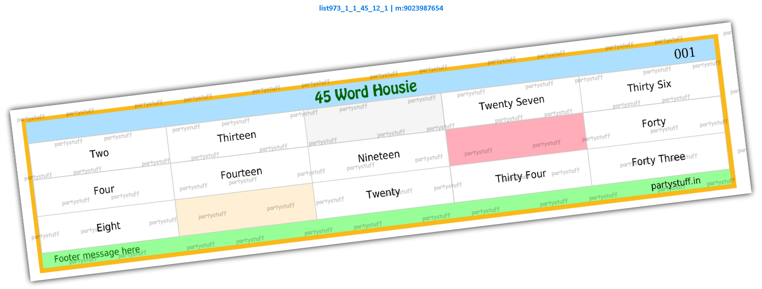 Word Grid Designer kukuba | PDF list973_1_1_45_12_1 PDF Tambola Housie