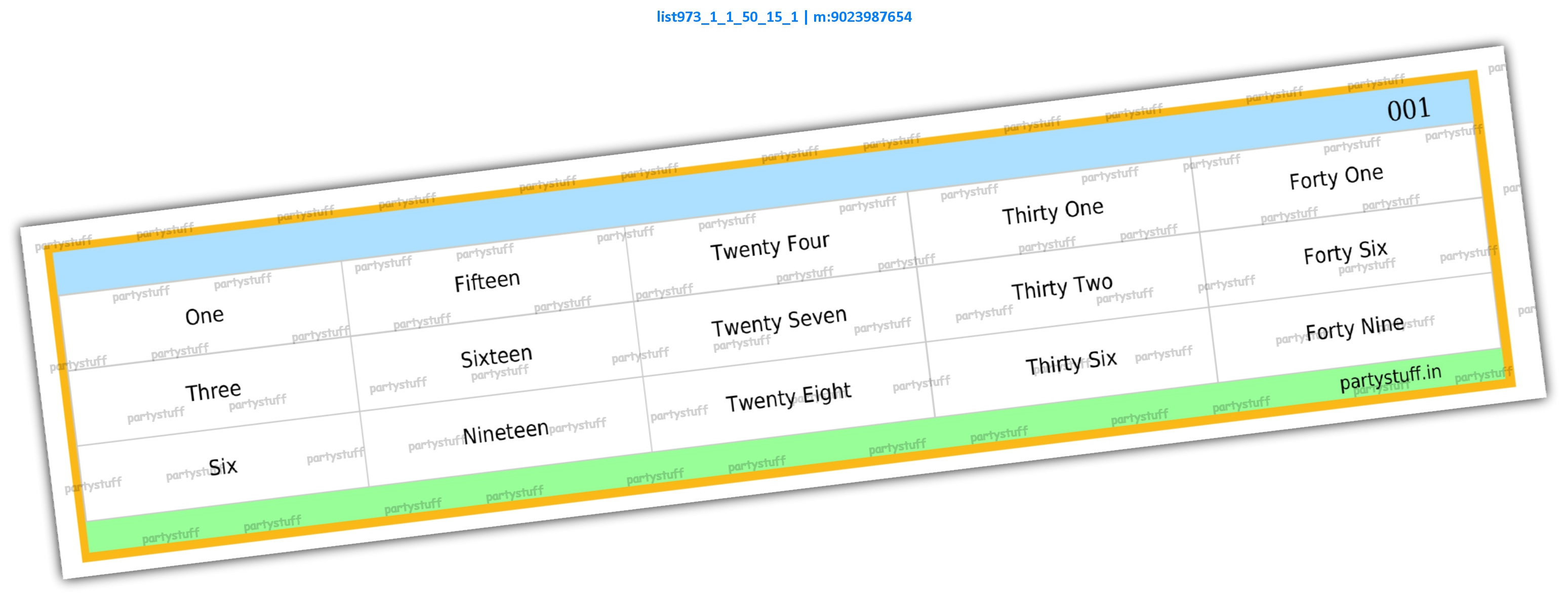 Word Grid Designer kukuba | PDF list973_1_1_50_15_1 PDF Tambola Housie