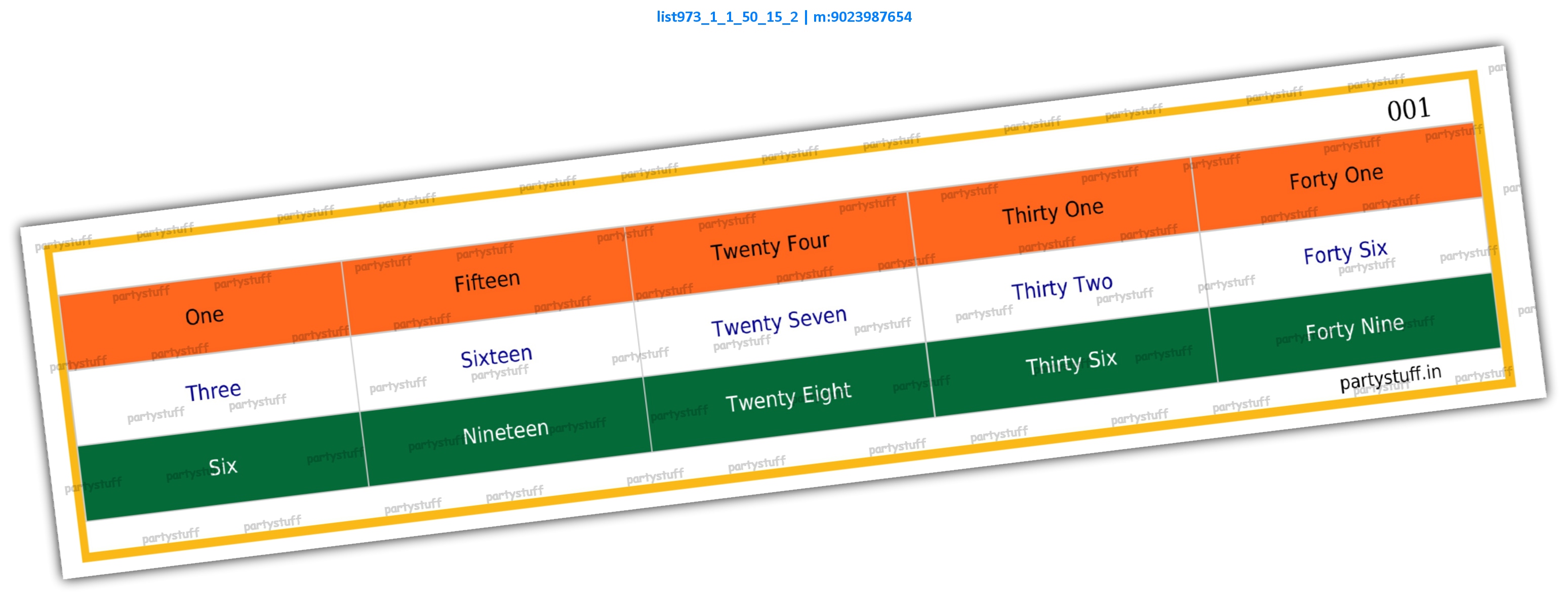 Word Grid Designer kukuba list973_1_1_50_15_2 PDF Tambola Housie