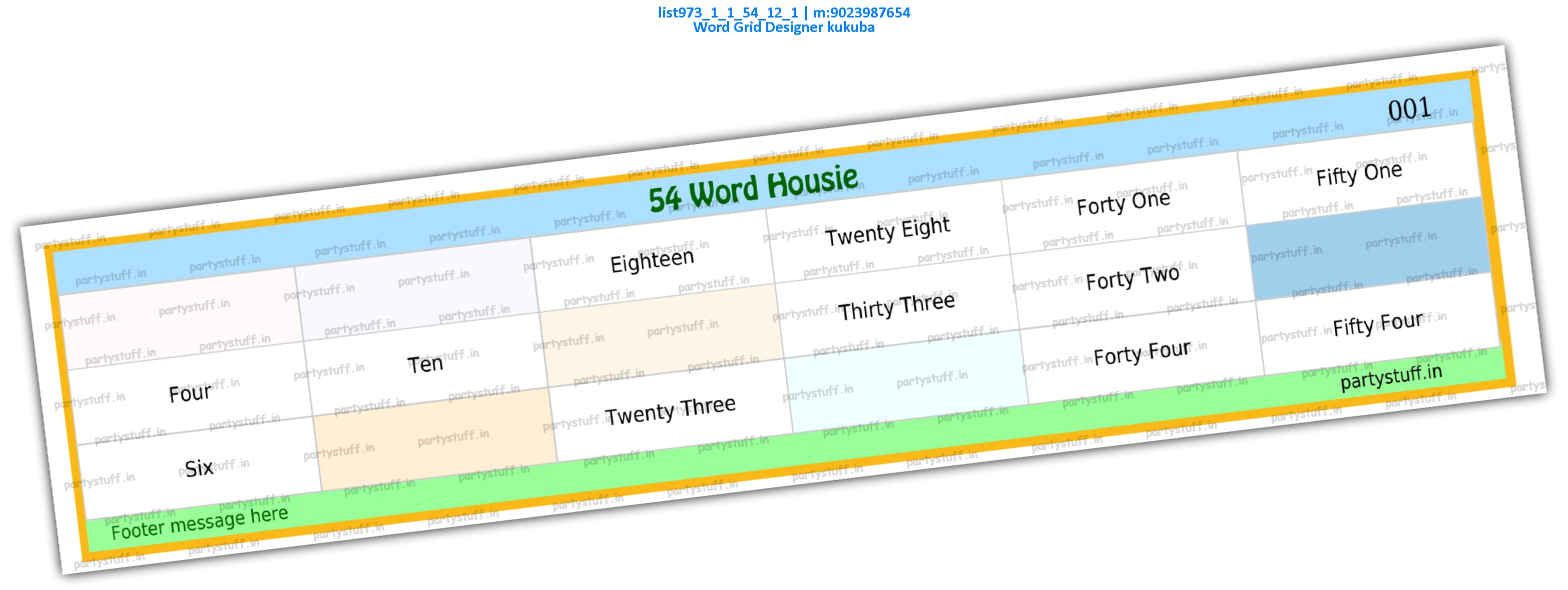 Word Grid Designer kukuba | PDF list973_1_1_54_12_1 PDF Tambola Housie