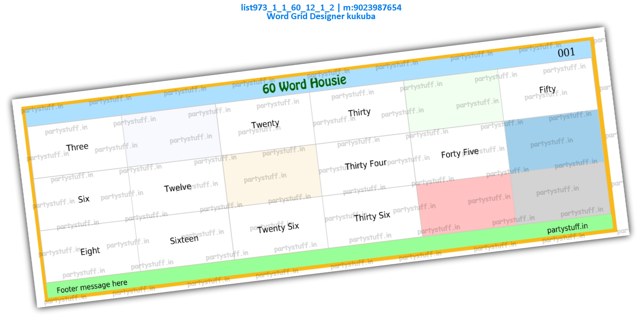 Word Grid Designer kukuba | PDF list973_1_1_60_12_1_2 PDF Tambola Housie