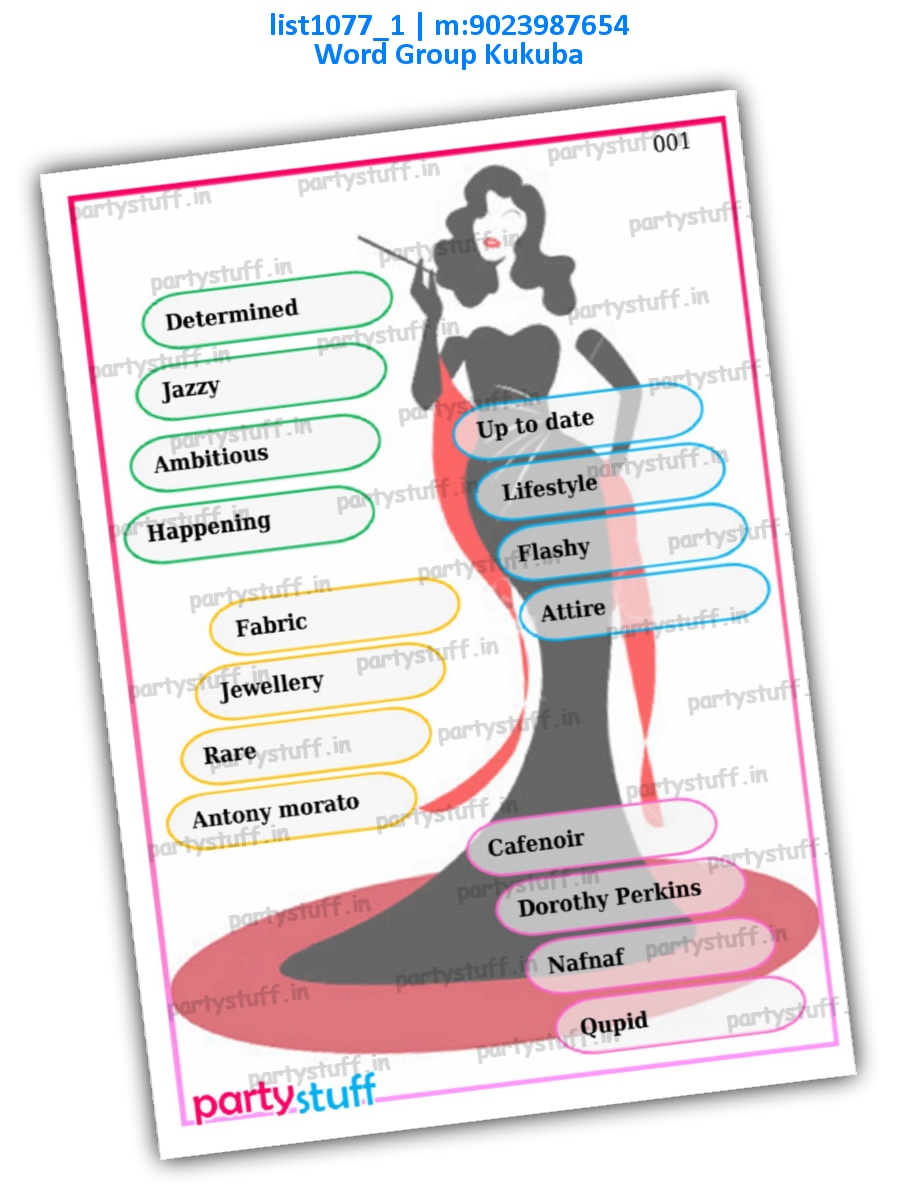 Fashion Terms kukuba 1 | PDF list1077_1 PDF Tambola Housie