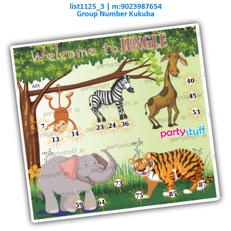 Jungle Safari kukuba 4 list1125_3 PDF Tambola Housie