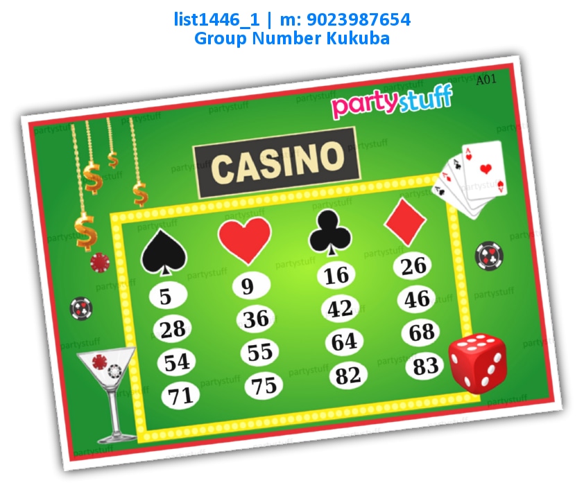 Casino kukuba 7 | Printed list1446_1 Printed Tambola Housie