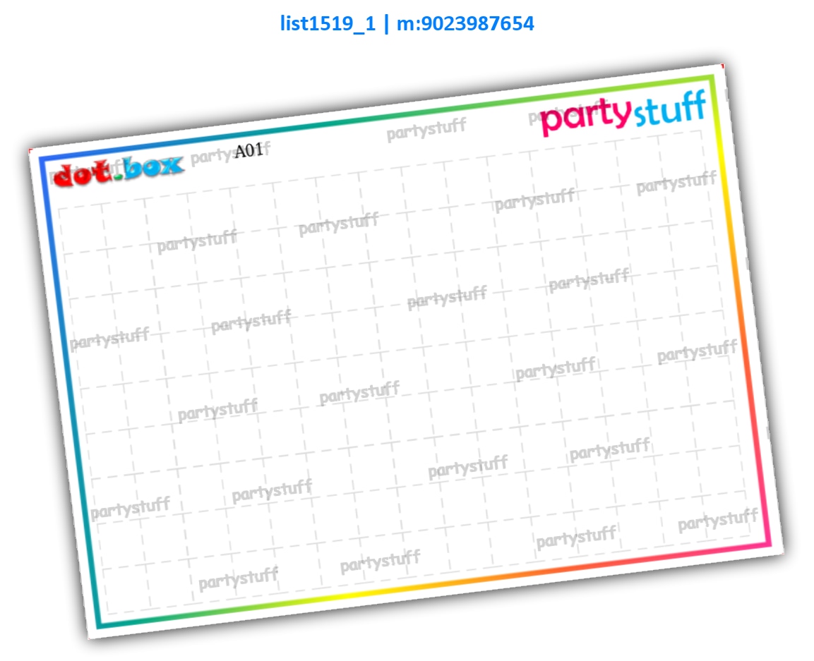 Dot Box Classic | Printed list1519_1 Printed Paper Games