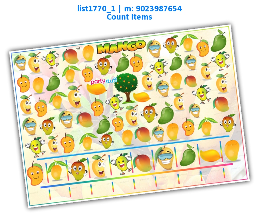 Mango Count | Printed list1770_1 Printed Paper Games