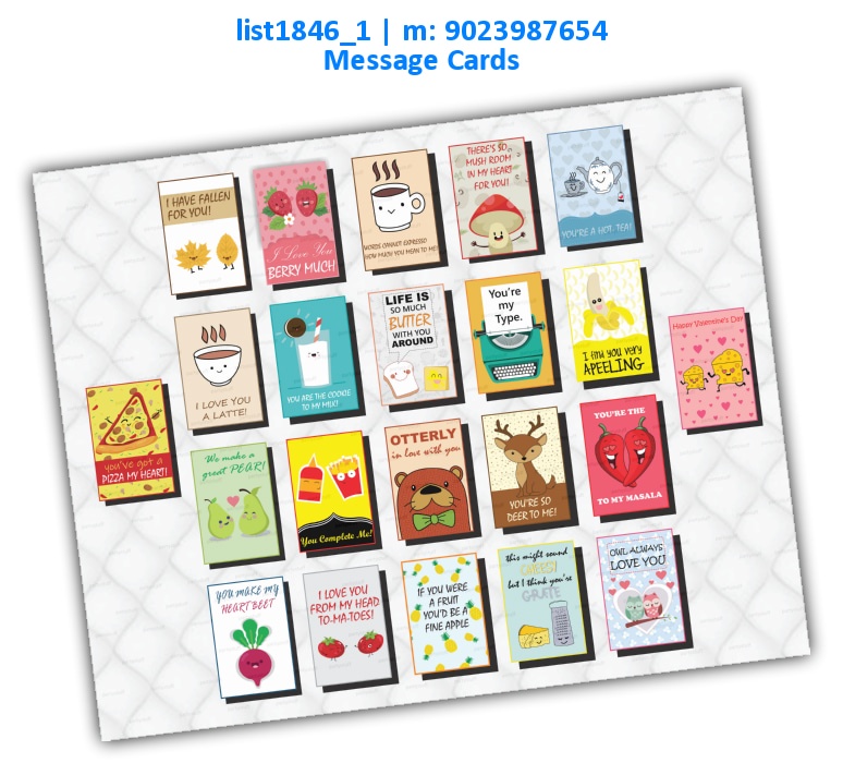 Romance Pun Cards list1846_1 Printed Cards