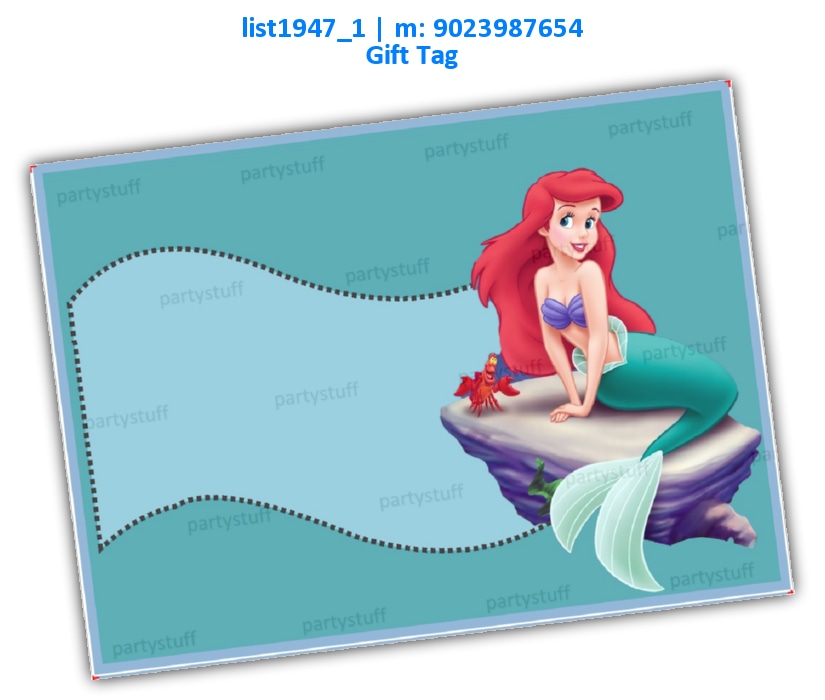 Mermaid Gift Tag | Printed list1947_1 Printed Cards