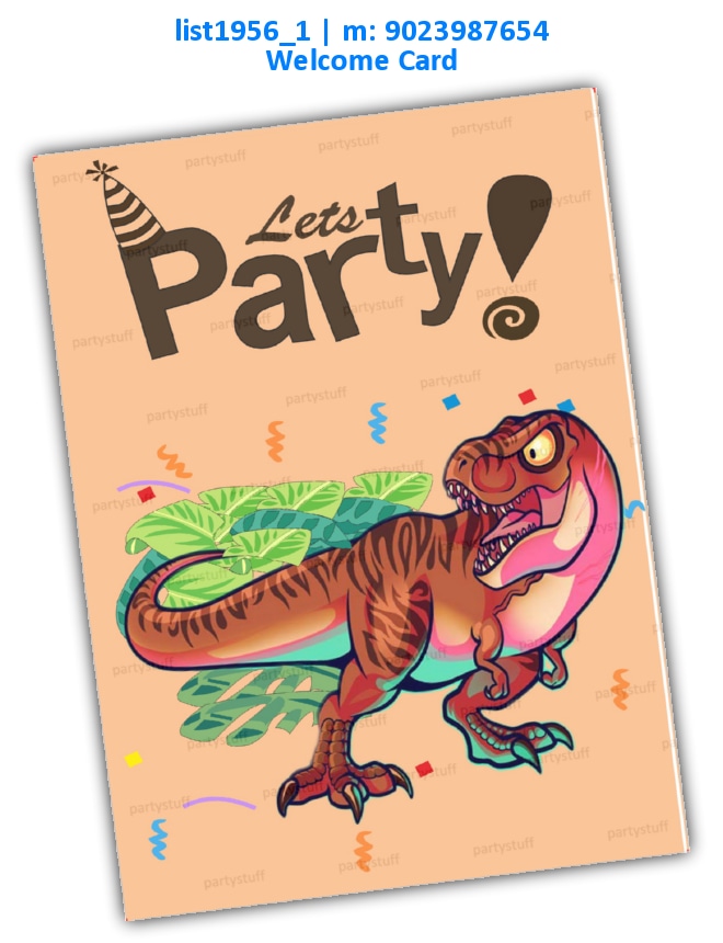 Dinosaur Party Tag | Printed list1956_1 Printed Cards
