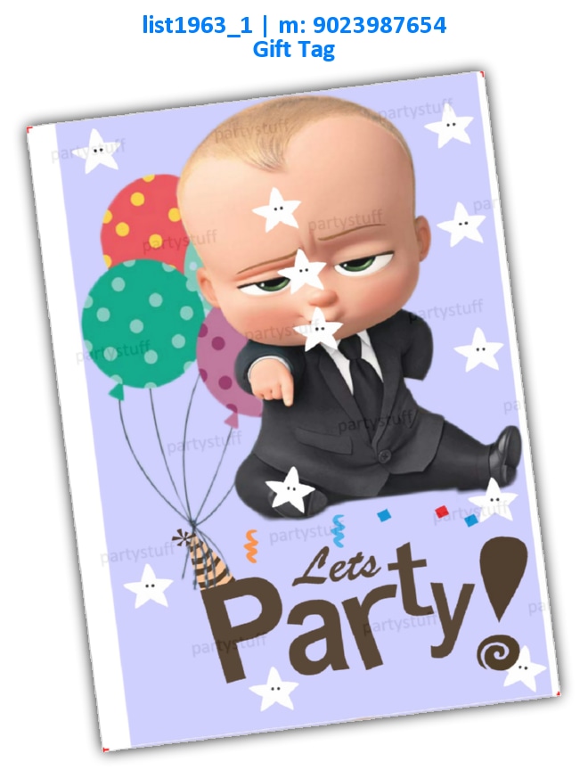 Boss Party Tag | Printed list1963_1 Printed Cards
