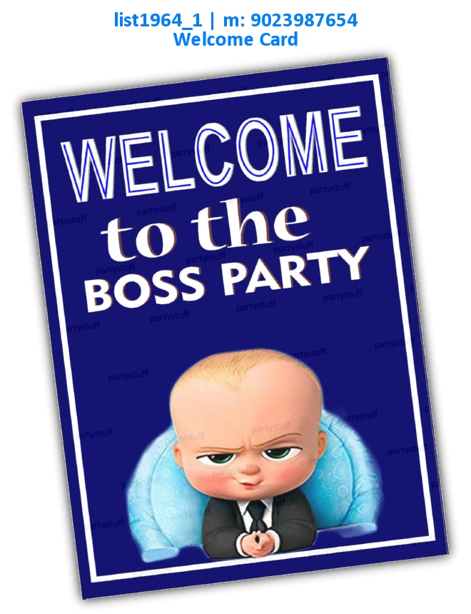 Boss Welcome Card | Printed list1964_1 Printed Cards