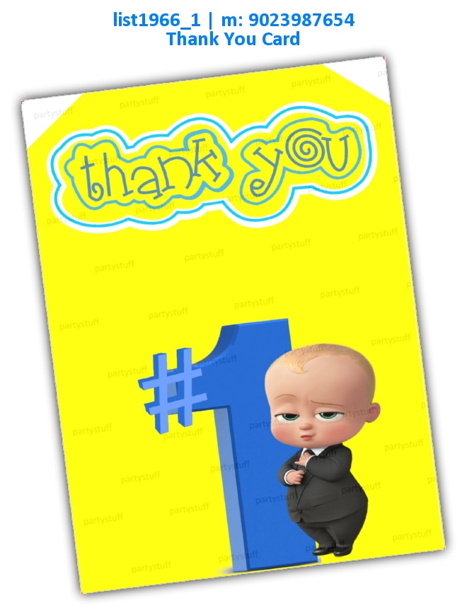Boss 1st Thank You Card | Printed list1966_1 Printed Cards