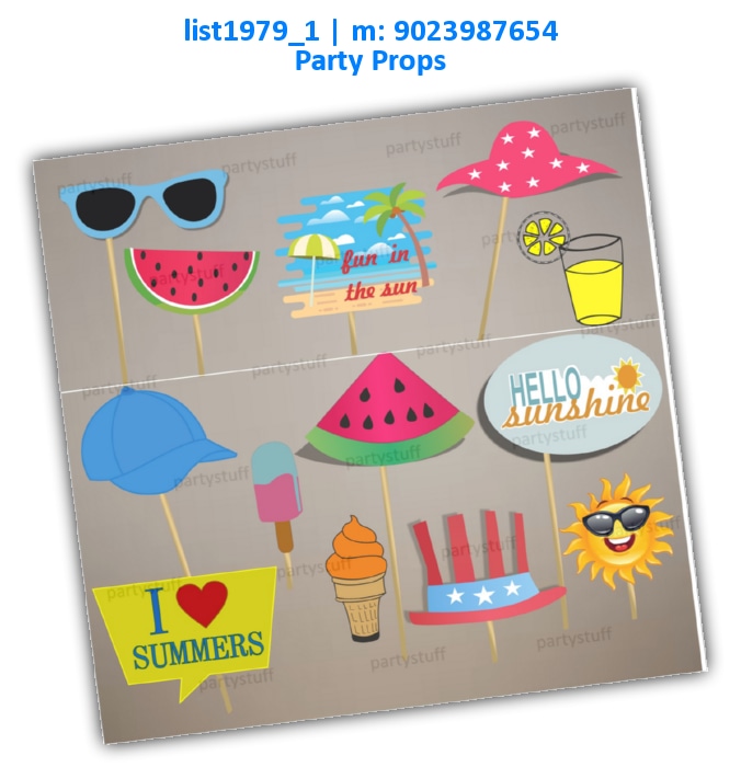 Summer Party Props | Printed list1979_1 Printed Props