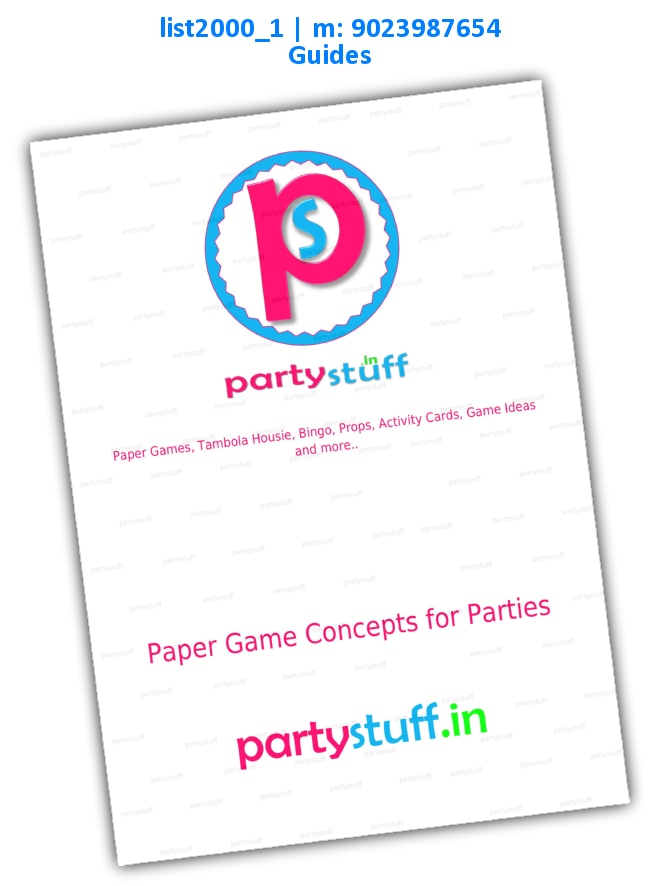 paper game concepts for parties | PDF list2000_1 PDF Resources