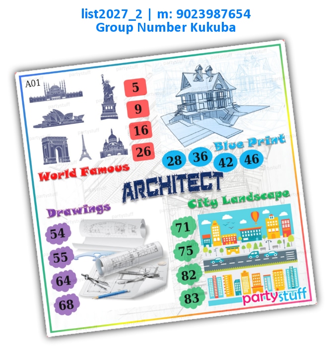 Architect kukuba 1 | Printed list2027_2 Printed Tambola Housie