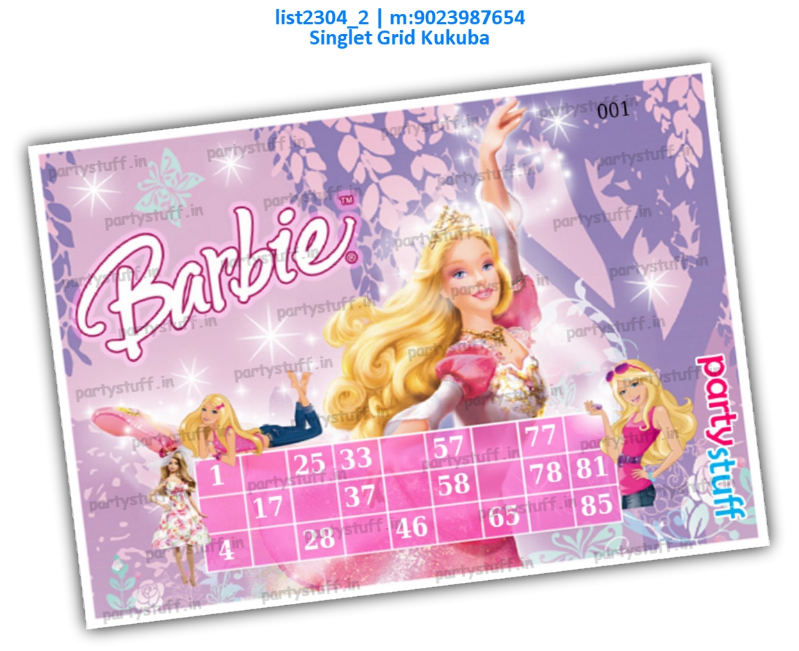 Barbie kukuba 1 | PDF list2304_2 PDF Tambola Housie