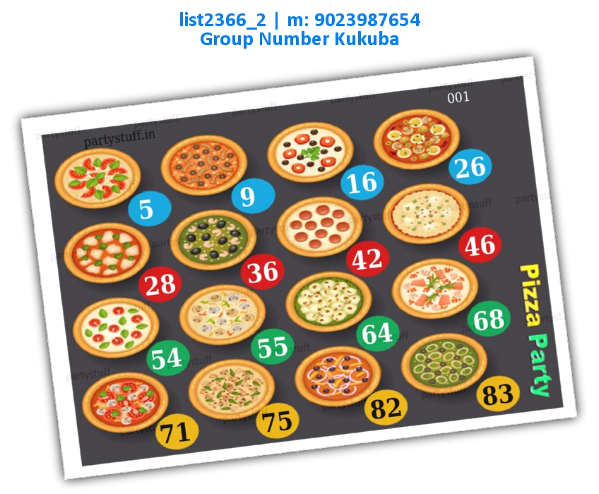 Pizza kukuba 1 | PDF list2366_2 PDF Tambola Housie