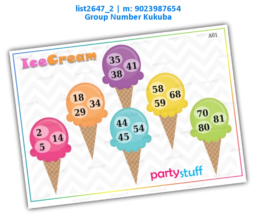 Icecream Cone kukuba 3 | Image list2647_2 Image Tambola Housie