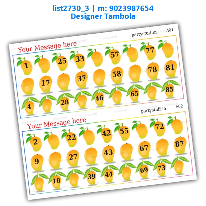 Classic Boxes Mango list2730_3 Image Tambola Housie