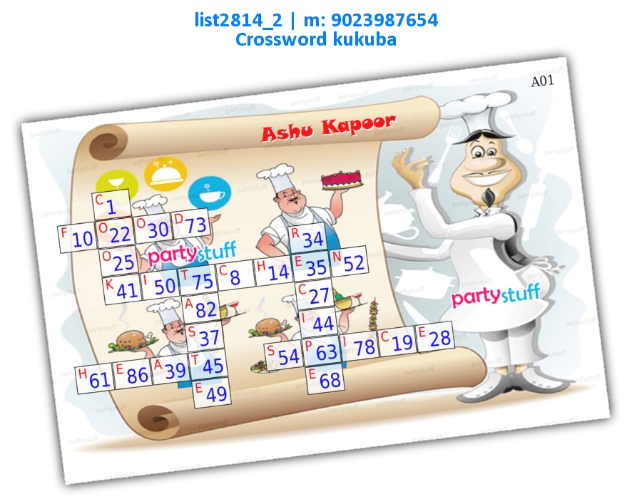 Master Chef Crossword Kukuba | Image list2814_2 Image Tambola Housie