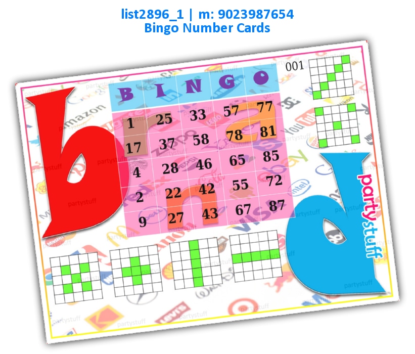 Brand Bingo 1 | Printed list2896_1 Printed Tambola Housie