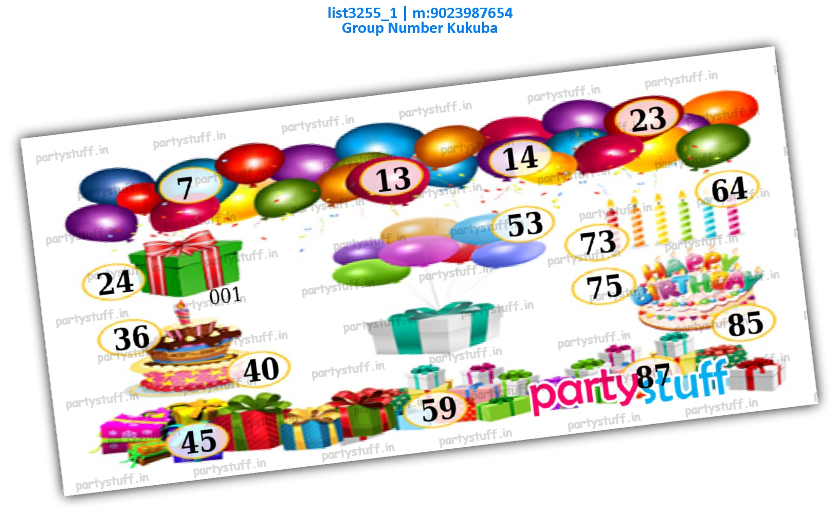 Birthday kukuba 3 list3255_1 PDF Tambola Housie