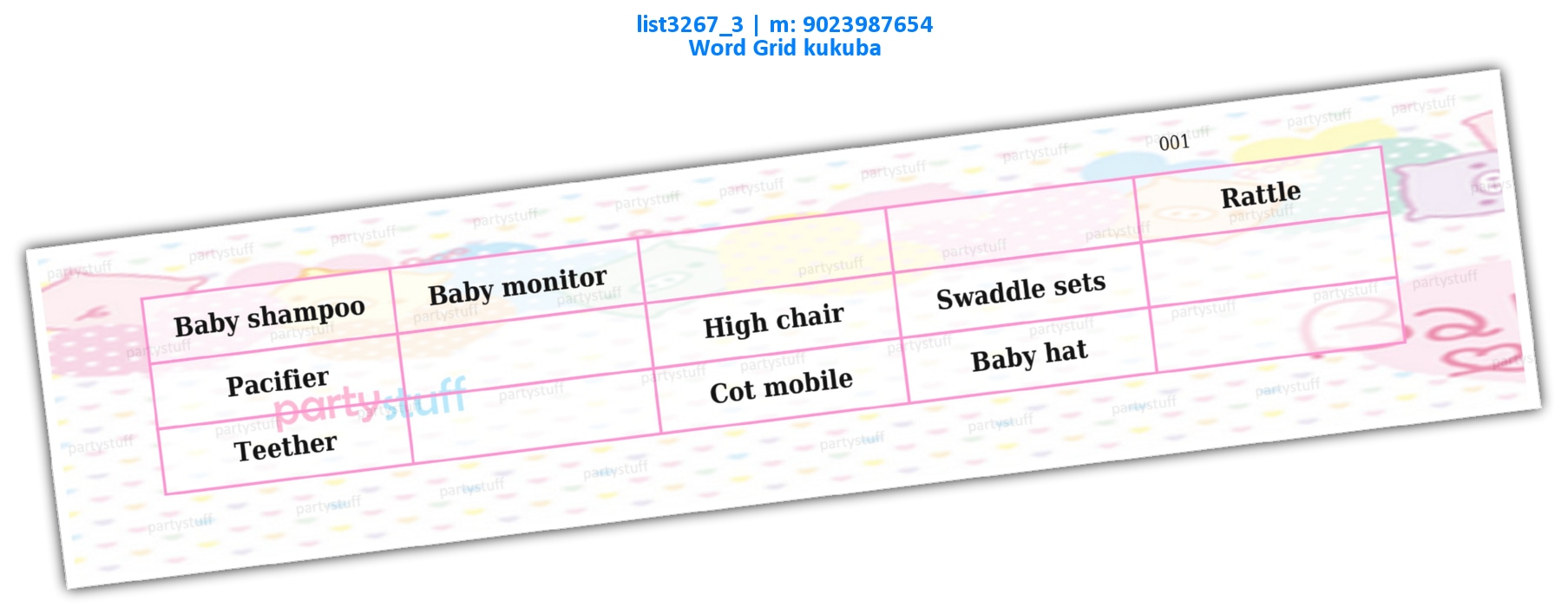 Baby Items | PDF list3267_3 PDF Tambola Housie