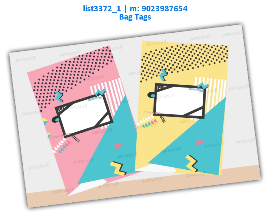 Creative Art Bag Tag list3372_1 Printed Cards