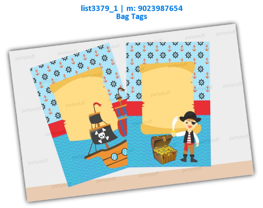 Pirates Bag Tag | Printed list3379_1 Printed Cards