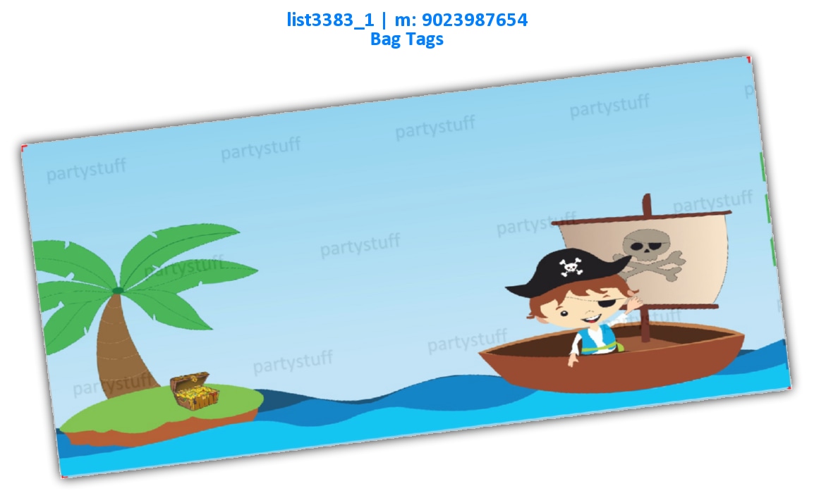 Little Pirate Bag Tag | Printed list3383_1 Printed Cards