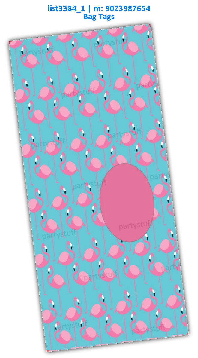 Flamingo Bag Tag 2 | Printed list3384_1 Printed Cards