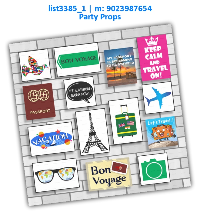 Paris Party Props | Printed list3385_1 Printed Props
