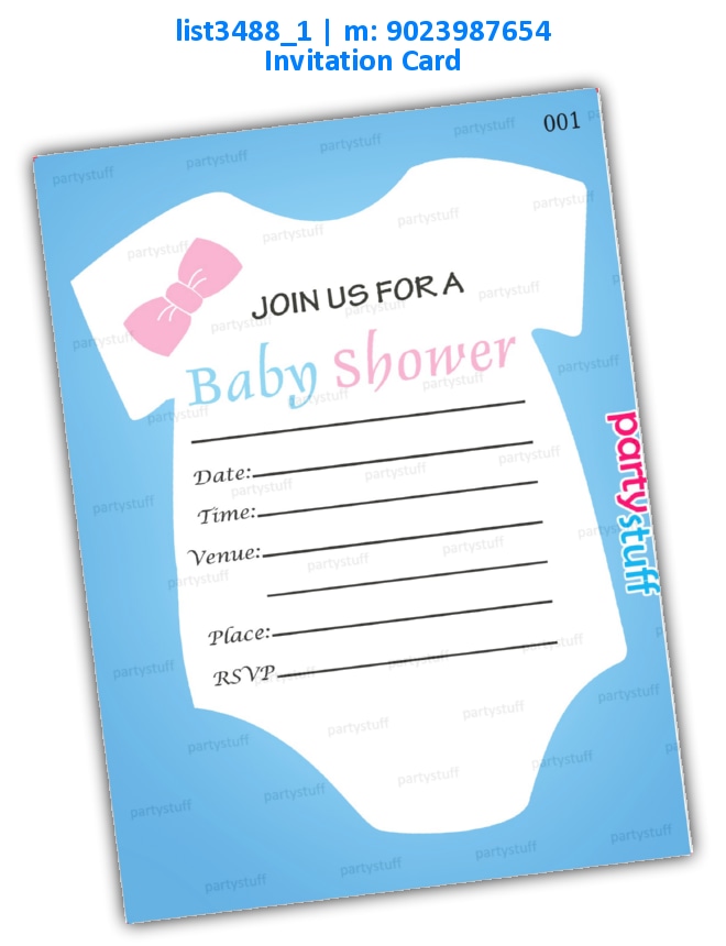 Baby Shower Invitation Card | Printed list3488_1 Printed Cards