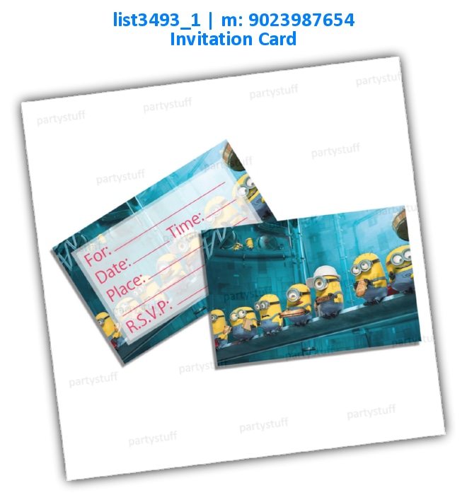 Minion Invitation Card list3493_1 Printed Cards