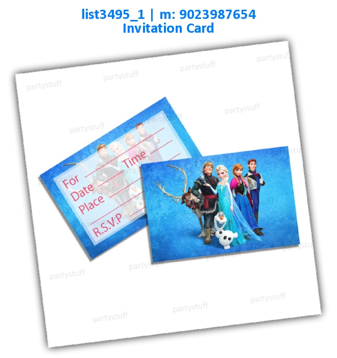 Frozen Party Invitation Card | Printed list3495_1 Printed Cards