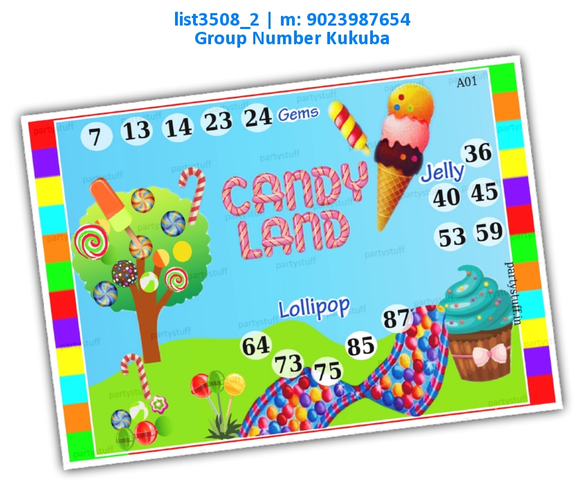 Candy Land kukuba list3508_2 PDF Tambola Housie