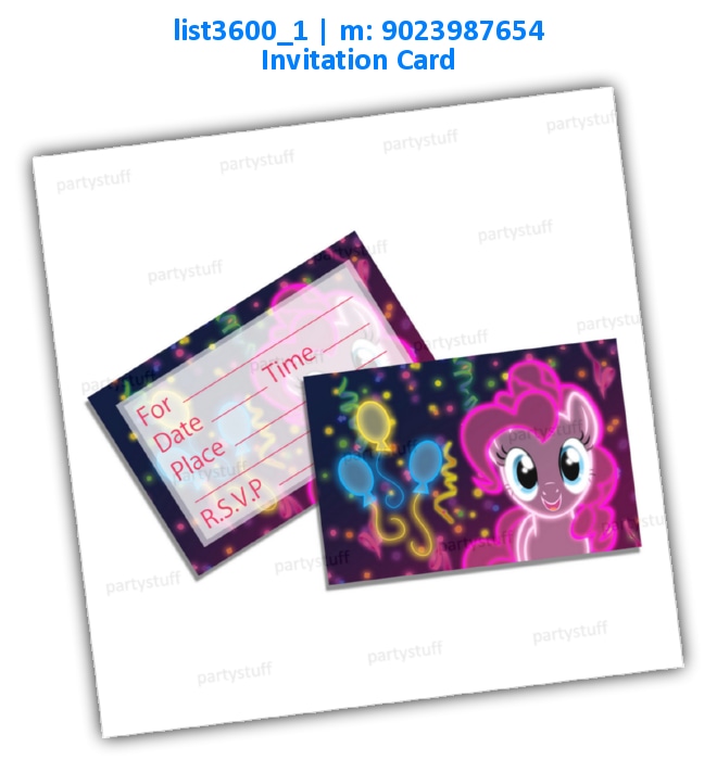 Little Pony Invitation Card | Printed list3600_1 Printed Cards