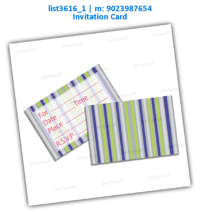 Vertical Lines Invitation Card | Printed list3616_1 Printed Cards
