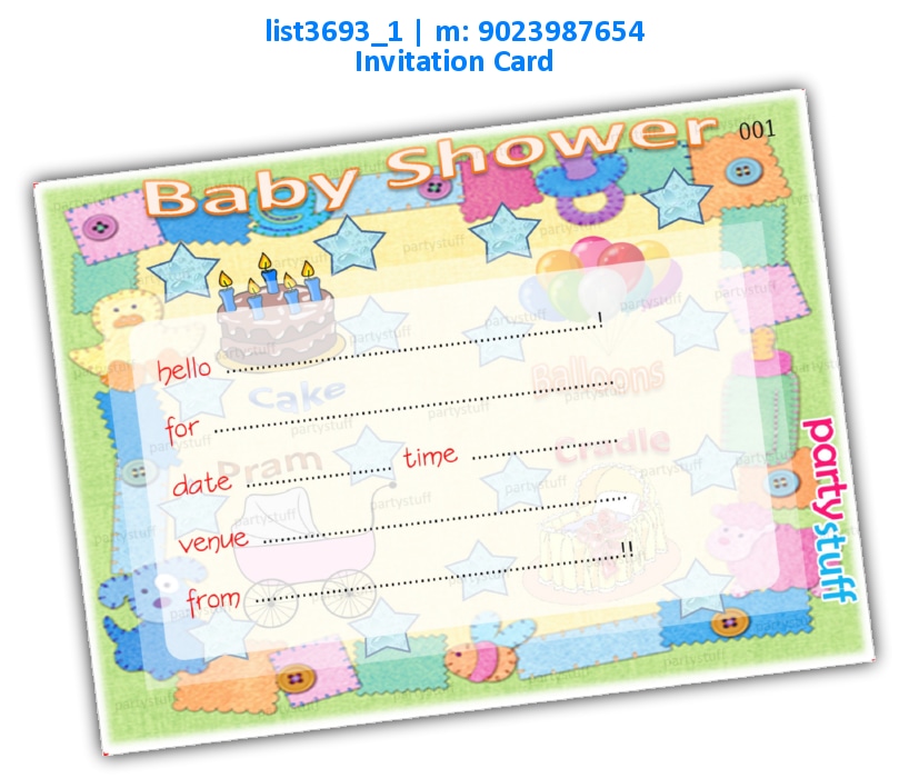 Baby Shower Invitation Card 2 list3693_1 Printed Cards