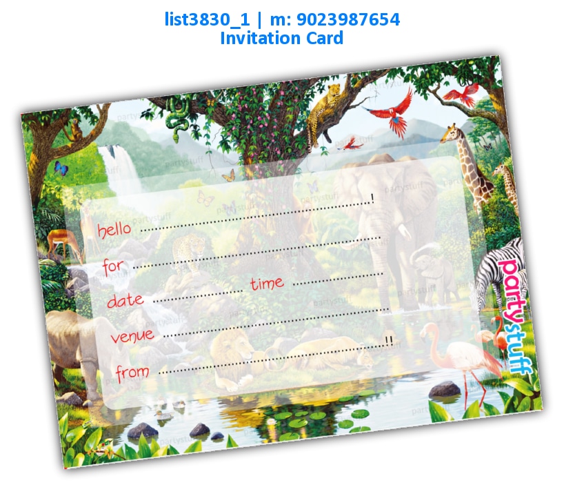 Jungle Invitation Card | Printed list3830_1 Printed Cards