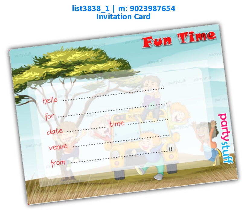 Back to School Invitation Card | Printed list3838_1 Printed Cards
