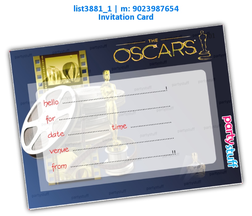Oscar Invitation Card | Printed list3881_1 Printed Cards