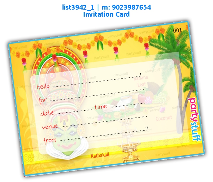 South Indian Invitation Card | Printed list3942_1 Printed Cards