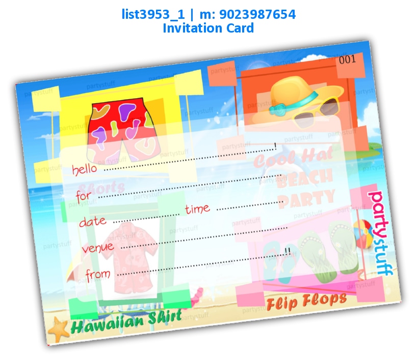 Summer Invitation Card list3953_1 Printed Cards
