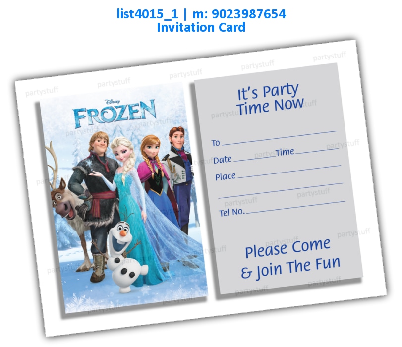 Frozen Invitation Card 3 | Printed list4015_1 Printed Cards