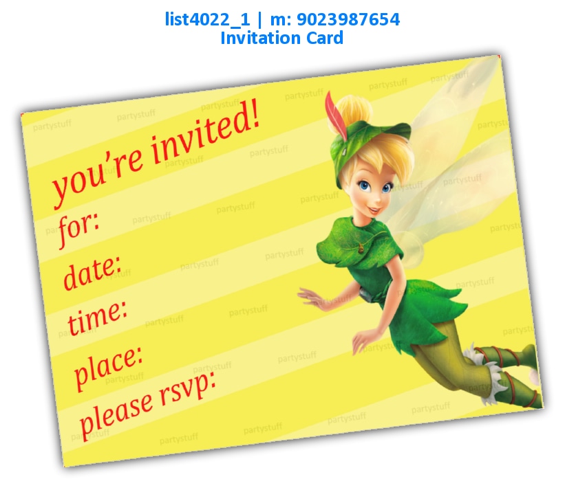 Pixie Invitation Card list4022_1 Printed Cards
