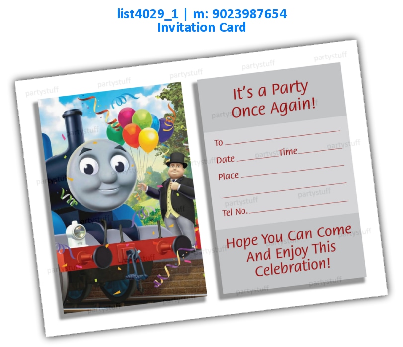 Thomas Train Invitation Card | Printed list4029_1 Printed Cards